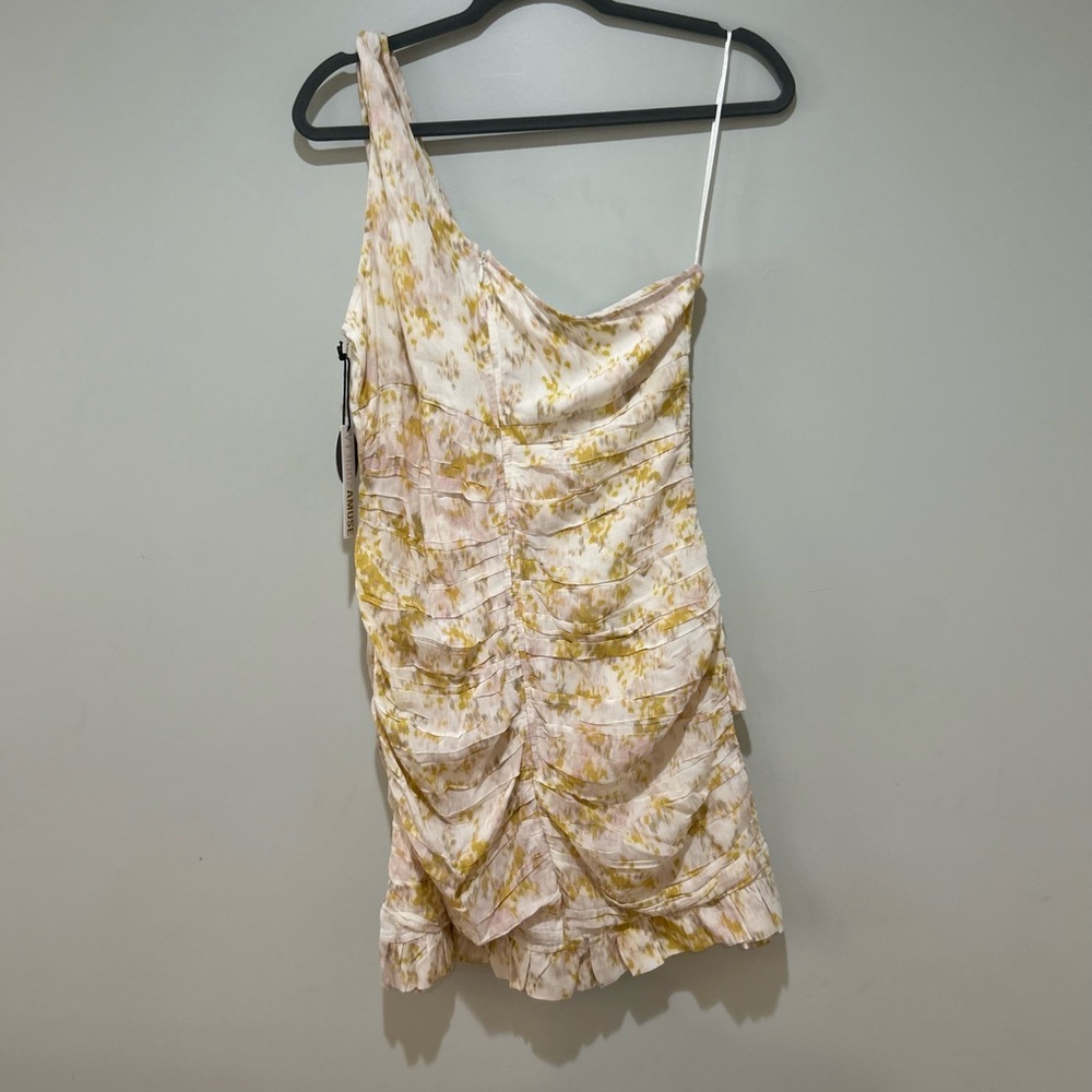 Muse Cream One-Shoulder Sundress Cocktail - Picture 2 of 4